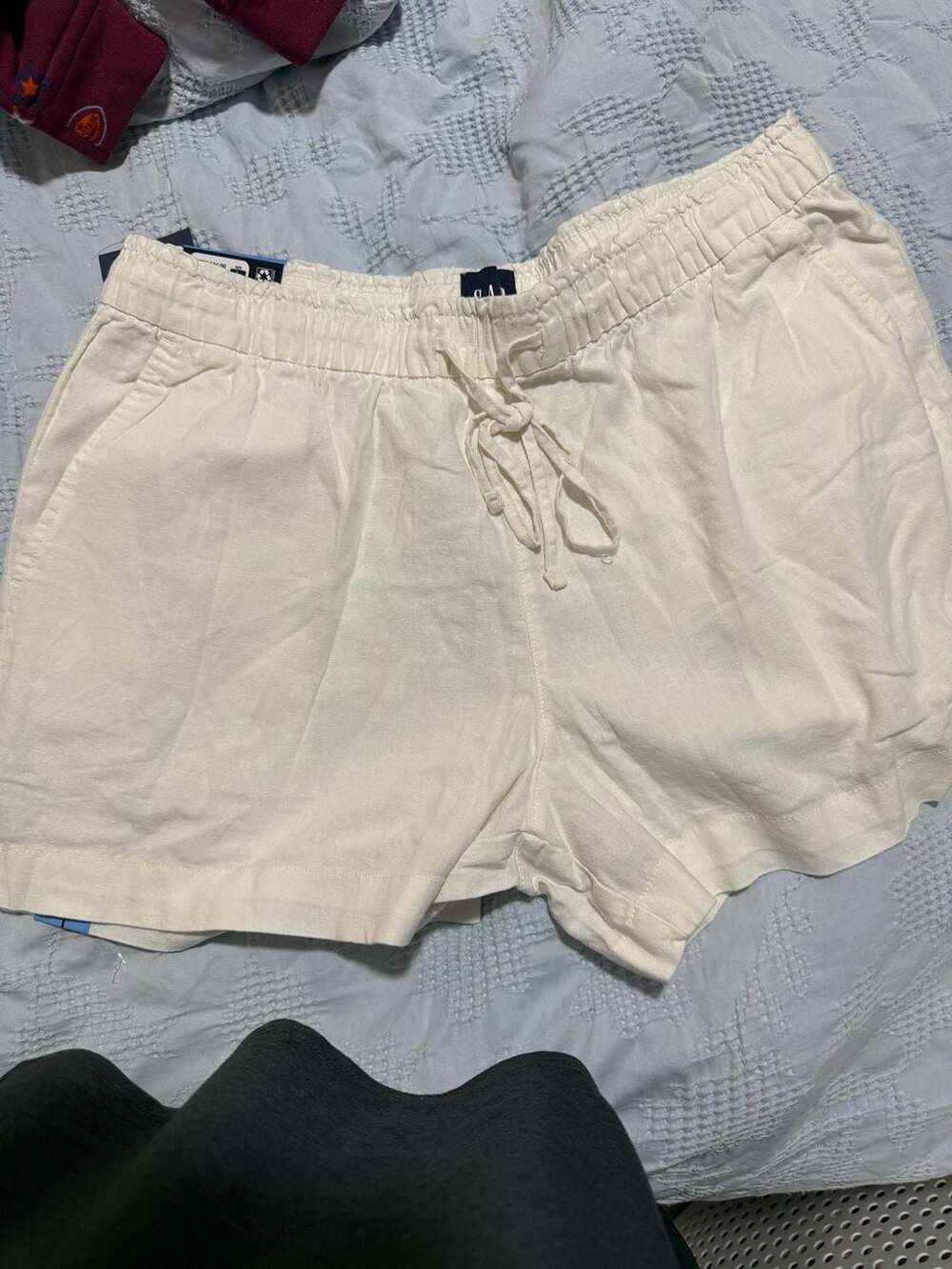Gap Linen Pull-On Short White Size L NWT